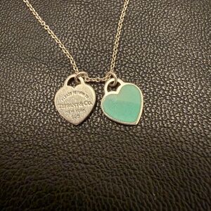 Return to Tiffany® Tiffany Blue® Double Heart Tag Pendant in Silver, Mini